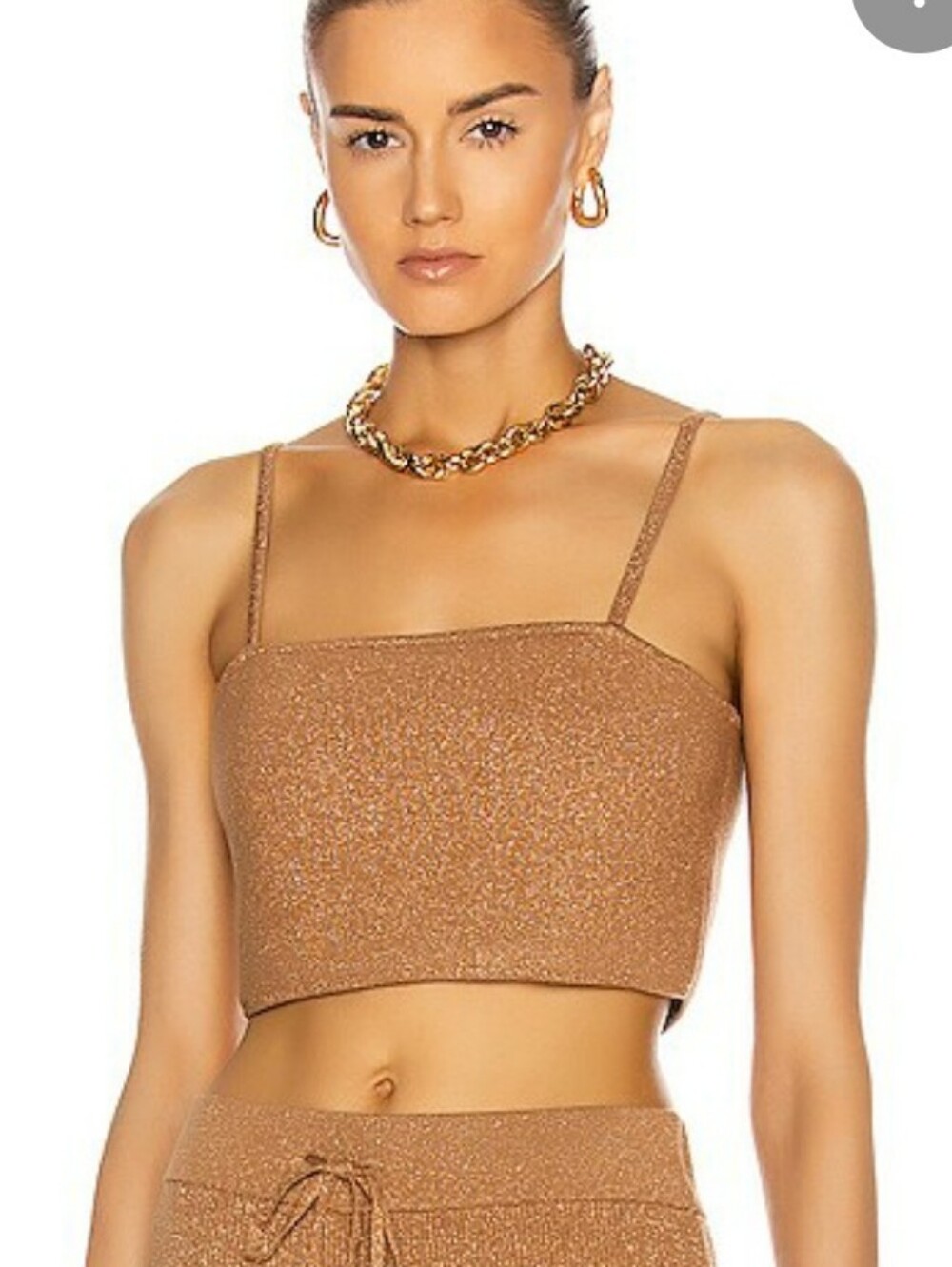 A.L.C Winnie Toffee Brown Sequin Bra Top Size Medium